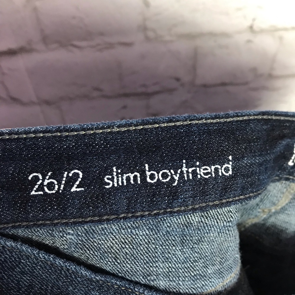 Loft Ann Taylor Slim Boyfriend Distressed Jeans 2 - Picture 6 of 8